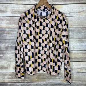 COS M Oversized Cowl Neck  Top Tunic Blouse Multi-Color